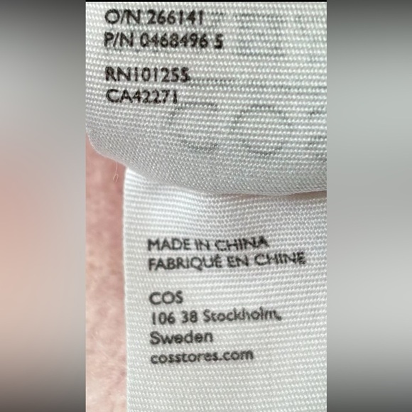 COS Soft Pink Crew Neck Wool Blend Sweater - Picture 7 of 10